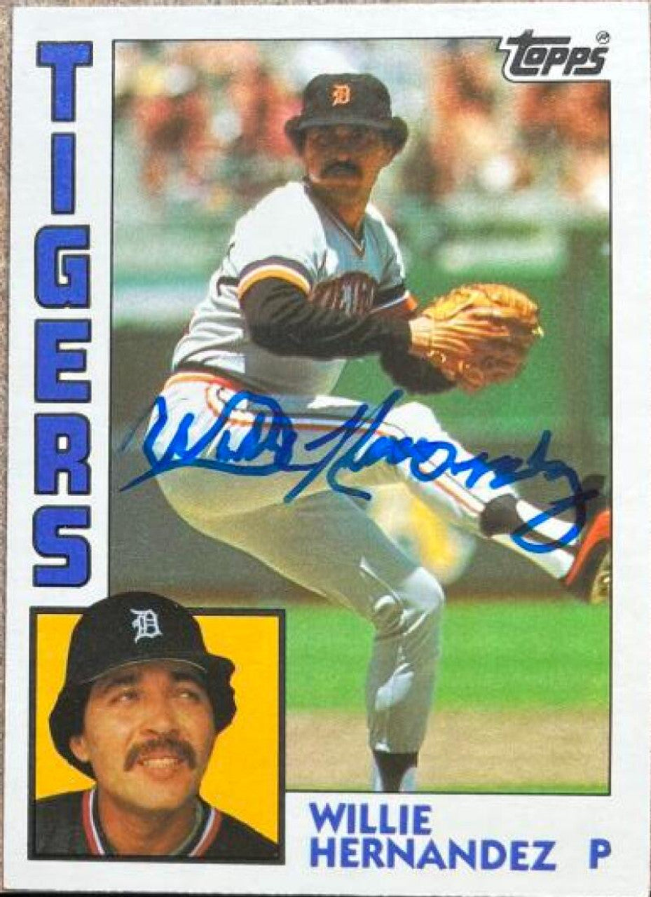 Willie Hernandez Signed 1984 Topps Traded Baseball Card - Detroit Tigers