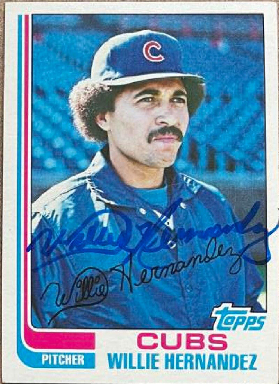 Willie Hernandez Signed 1982 Topps Baseball Card - Chicago Cubs