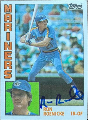Ron Roenicke Signed 1984 Topps Baseball Card - Seattle Mariners