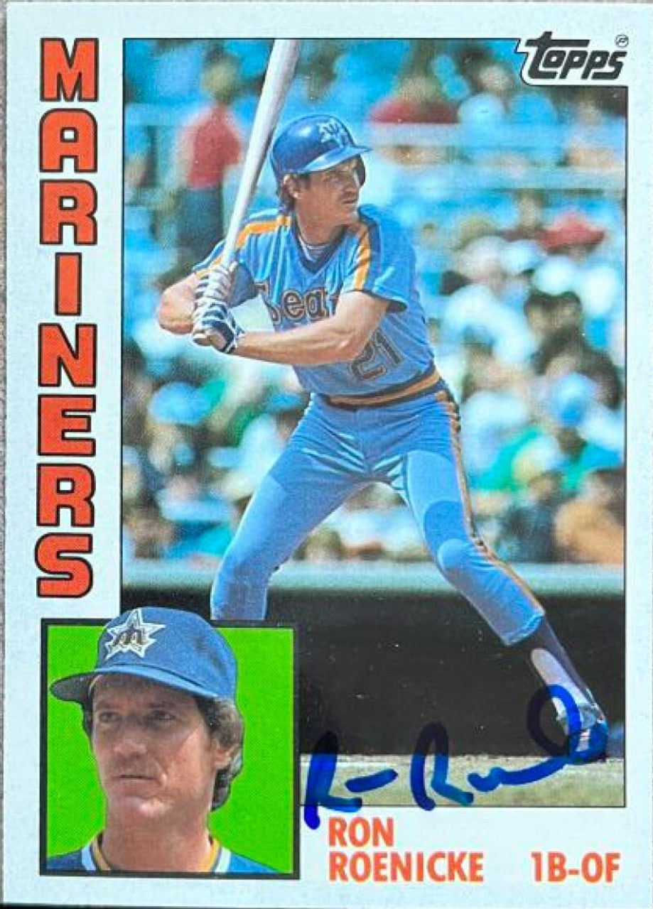 Ron Roenicke Signed 1984 Topps Tiffany Baseball Card - Seattle Mariners