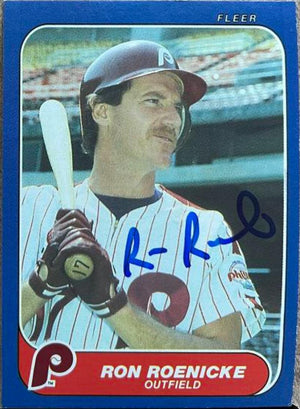 Ron Roenicke Signed 1986 Fleer Update Baseball Card - Philadelphia Phillies
