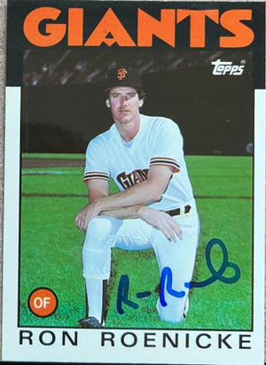 Ron Roenicke Signed 1986 Topps Tiffany Baseball Card - San Francisco Giants