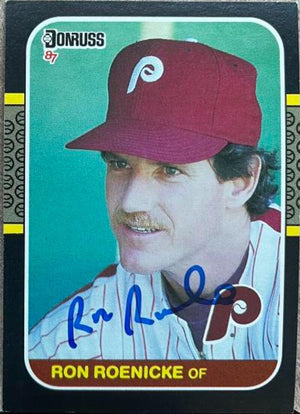 Ron Roenicke Signed 1987 Donruss Baseball Card - Philadelphia Phillies