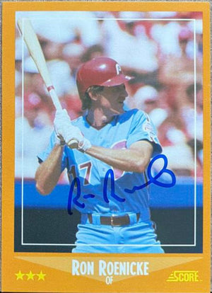 Ron Roenicke Signed 1988 Score Baseball Card - Philadelphia Phillies