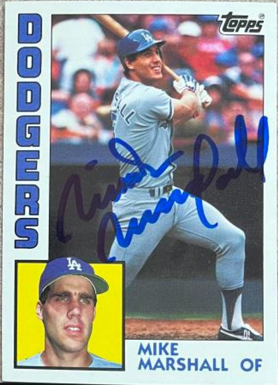 Mike Marshall Signed 1984 Topps Tiffany Baseball Card - Los Angeles Dodgers