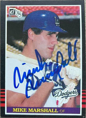 Mike Marshall Signed 1985 Donruss Baseball Card - Los Angeles Dodgers