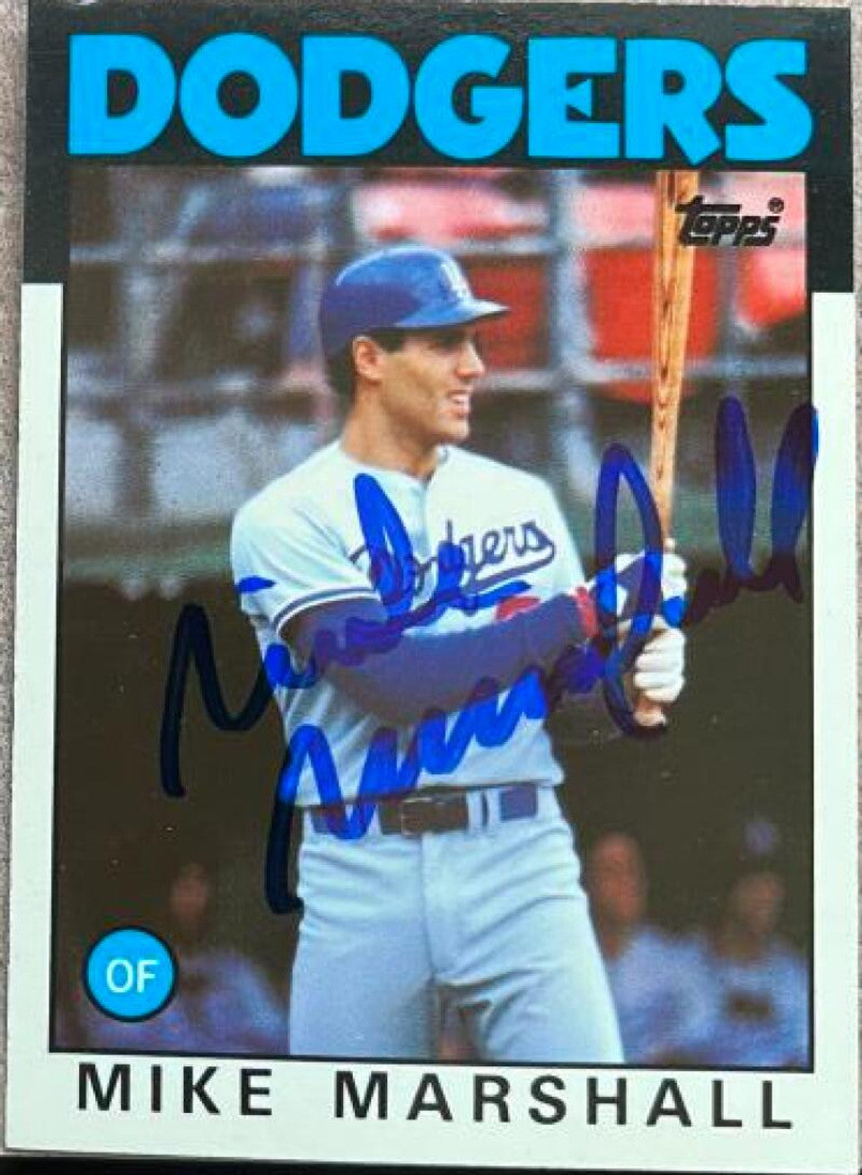 Mike Marshall Signed 1986 Topps Tiffany Baseball Card - Los Angeles Dodgers
