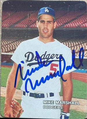 Mike Marshall Signed 1987 Mother's Cookies Baseball Card - Los Angeles Dodgers