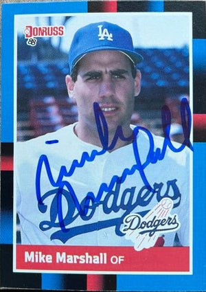 Mike Marshall Signed 1988 Donruss Baseball Card - Los Angeles Dodgers