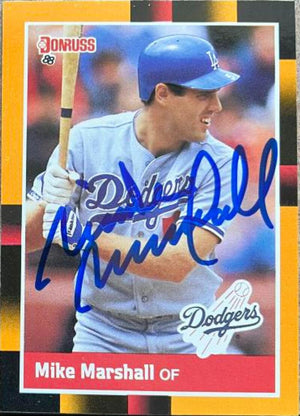 Mike Marshall Signed 1988 Donruss Baseball's Best Baseball Card - Los Angeles Dodgers