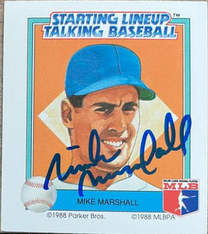 Mike Marshall Signed 1988 Parker Bros. Starting Lineup Talking Baseball Card - Los Angeles Dodgers