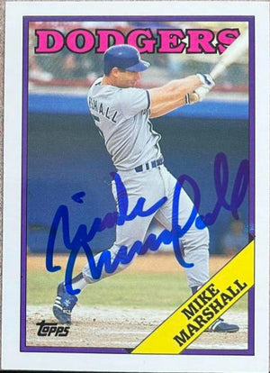 Mike Marshall Signed 1988 Topps Tiffany Baseball Card - Los Angeles Dodgers