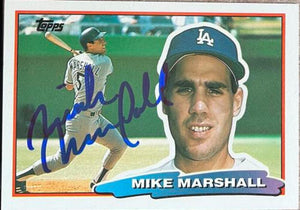 Mike Marshall Signed 1988 Topps Big Baseball Card - Los Angeles Dodgers