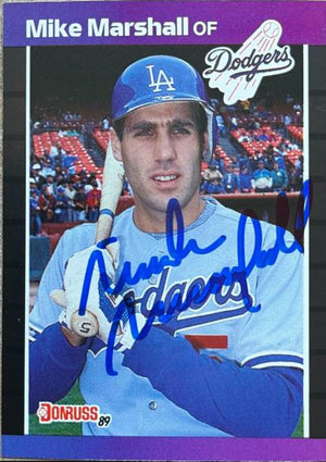 Mike Marshall Signed 1989 Donruss Baseball Card - Los Angeles Dodgers