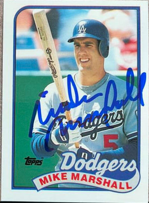 Mike Marshall Signed 1989 Topps Tiffany Baseball Card - Los Angeles Dodgers