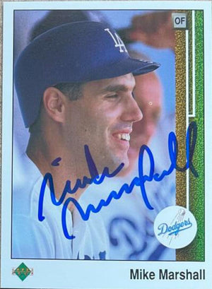 Mike Marshall Signed 1989 Upper Deck Baseball Card - Los Angeles Dodgers