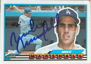 Mike Marshall Signed 1989 Topps Big Baseball Card - Los Angeles Dodgers