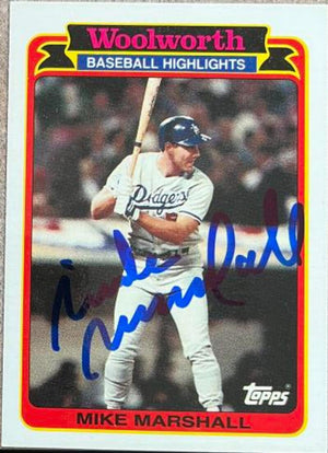 Mike Marshall Signed 1989 Topps Woolworth Highlights Baseball Card - Los Angeles Dodgers