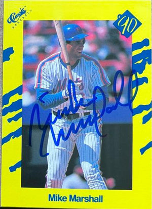 Mike Marshall Signed 1990 Classic Yellow Baseball Card - New York Mets