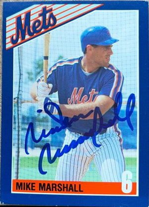 Mike Marshall Signed 1990 Kahn's Baseball Card - New York Mets