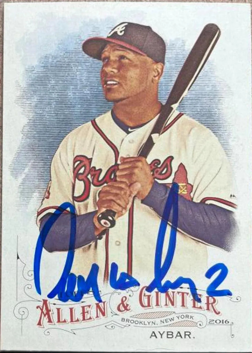 Erick Aybar Signed 2016 Allen & Ginter Baseball Card - Atlanta Braves