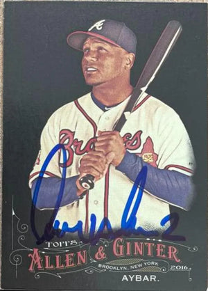 Erick Aybar Signed 2016 Allen & Ginter X Baseball Card - Atlanta Braves