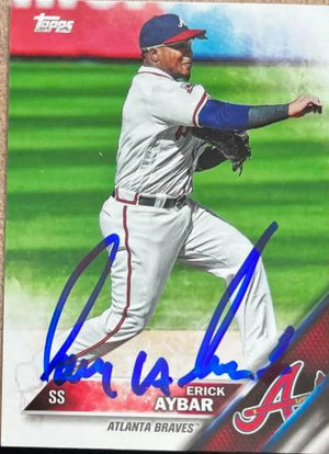 Erick Aybar Signed 2016 Topps Update Baseball Card - Atlanta Braves