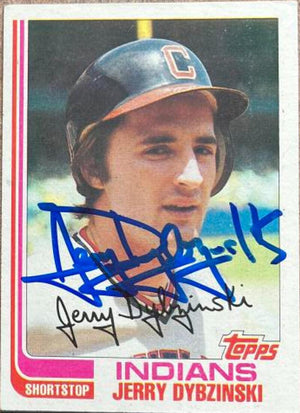 Jerry Dybzinski Signed 1982 Topps Baseball Card - Cleveland Indians