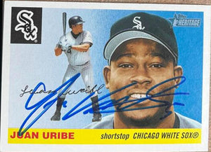Juan Uribe Signed 2004 Topps Heritage Baseball Card - Chicago White Sox
