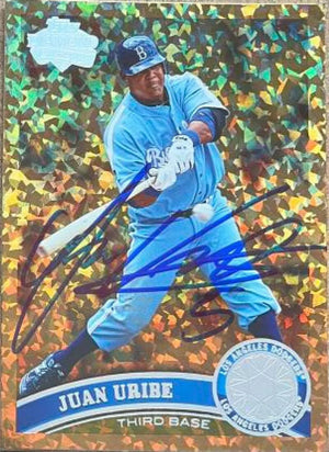 Juan Uribe Signed 2011 Topps Update Diamond Anniversary Cognac Baseball Card - Kansas City Royals