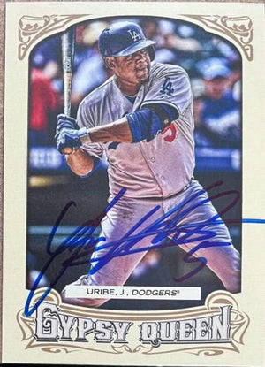 Juan Uribe Signed 2014 Topps Gypsy Queen Baseball Card - Los Angeles Dodgers