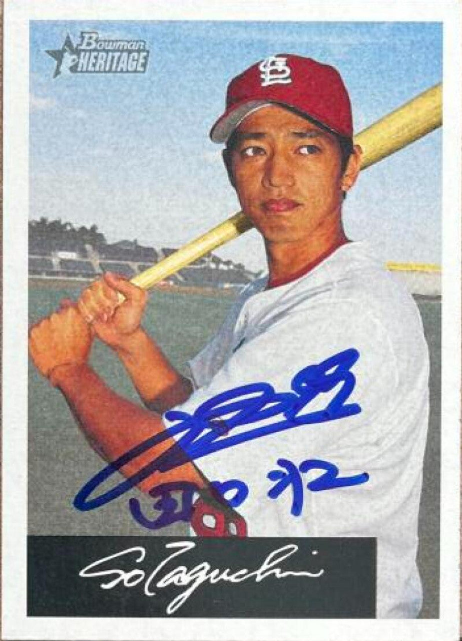 So Taguchi Signed 2002 Bowman Heritage (Black Box) Baseball Card - St Louis Cardinals