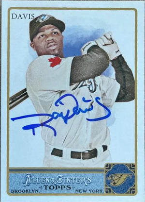 Rajai Davis Signed 2011 Allen & Ginter Glossy Factory Set Baseball Card - Toronto Blue Jays