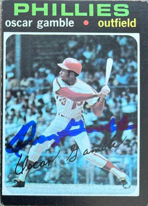 Oscar Gamble Signed 1971 Topps Baseball Card - Philadelphia Phillies