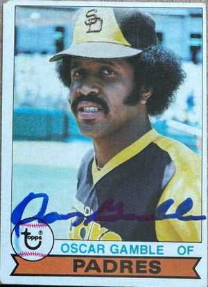 Oscar Gamble Signed 1979 Topps Baseball Card - San Diego Padres