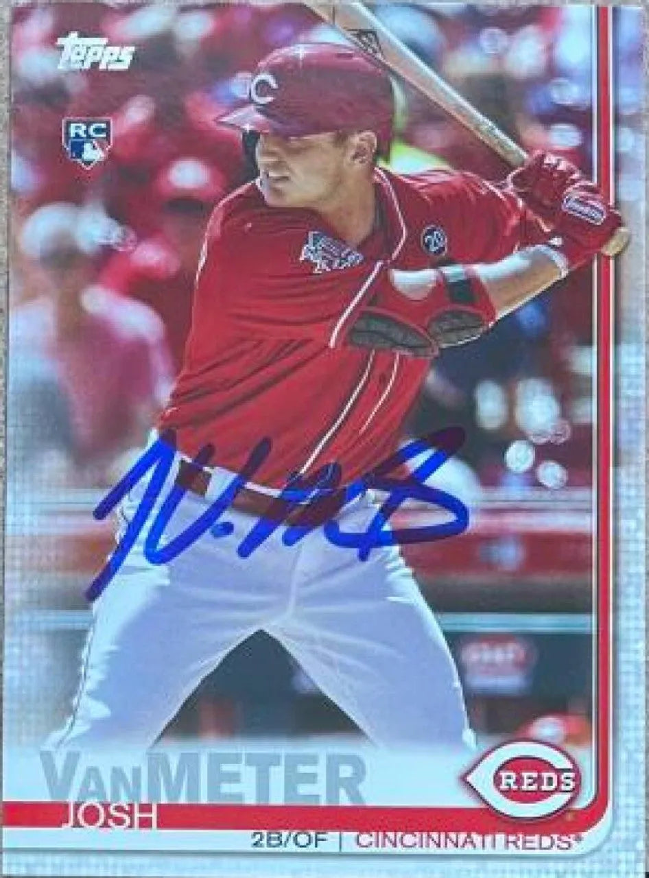 Josh VanMeter Signed 2019 Topps Update Baseball Card - Cincinnati Reds