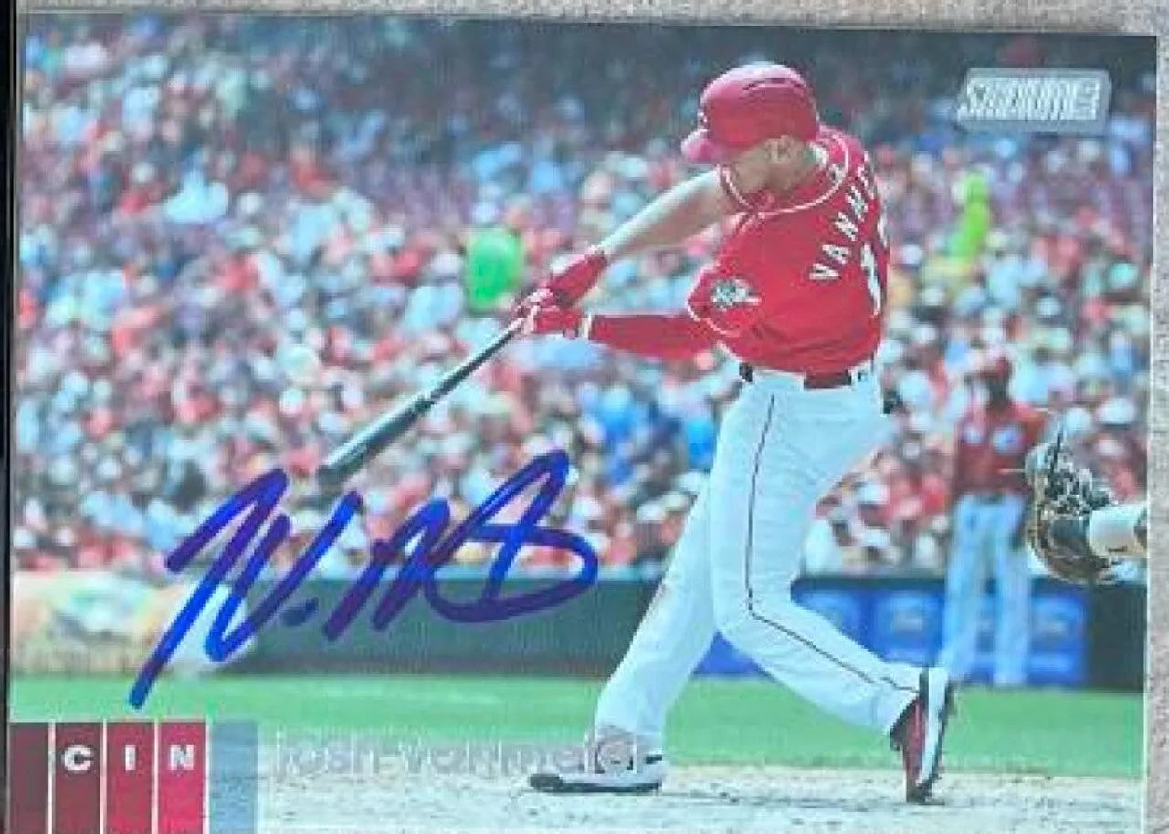 Josh VanMeter Signed 2020 Stadium Club Baseball Card - Cincinnati Reds