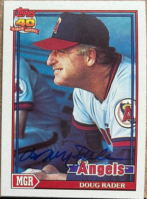 Doug Rader Signed 1991 Topps Baseball Card - Anaheim Angels