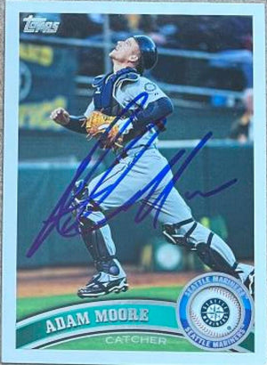 Adam Moore Signed 2011 Topps Baseball Card - Seattle Mariners