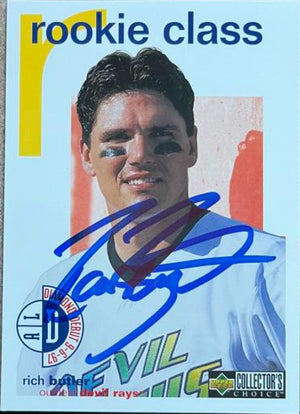 Rich Butler Signed 1998 Collector's Choice Baseball Card - Tampa Bay Devil Rays