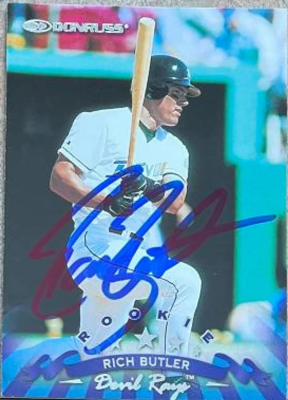 Rich Butler Signed 1998 Donruss Baseball Card - Tampa Bay Devil Rays