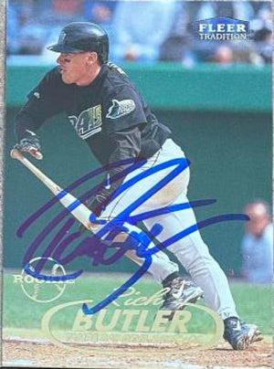 Rich Butler Signed 1998 Fleer Tradition Baseball Card - Tampa Bay Devil Rays