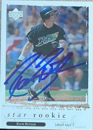 Rich Butler Signed 1998 Upper Deck Baseball Card - Tampa Bay Devil Rays