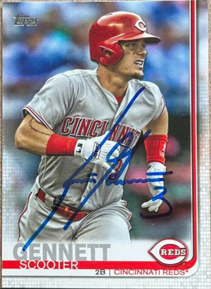 Scooter Gennett Signed 2019 Topps Baseball Card - Cincinnati Reds