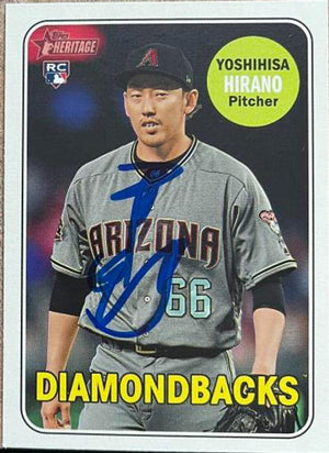 Yoshihisa Hirano Signed 2018 Topps Heritage Baseball Card - Arizona Diamondbacks