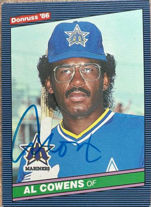 アル・コーウェンスが 1986 年ドンラス ベースボール カードに署名 - シアトル マリナーズ