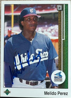 Melido Perez Signed 1989 Upper Deck Baseball Card - Chicago White Sox
