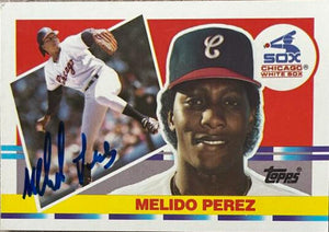 Melido Perez Signed 1990 Topps Big Baseball Card - Chicago White Sox