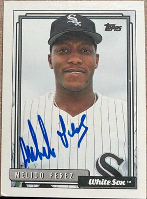 Melido Perez Signed 1992 Topps Baseball Card - Chicago White Sox