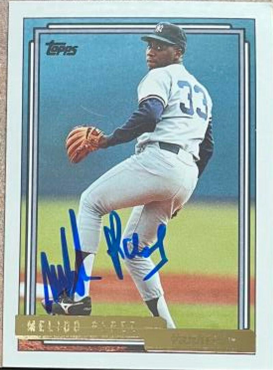Melido Perez Signed 1992 Topps Traded Gold Baseball Card - New York Yankees